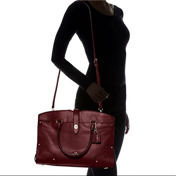 NWT COACH Mercer 30 Satchel Crossbody Bag Black - Picture 7 of 16